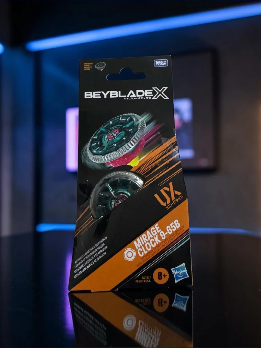 Beyblade X Mirage Clock 9-65B Toy Top - Green & Black